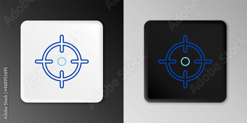 Line Target sport icon isolated on grey background. Clean target with numbers for shooting range or shooting. Colorful outline concept. Vector