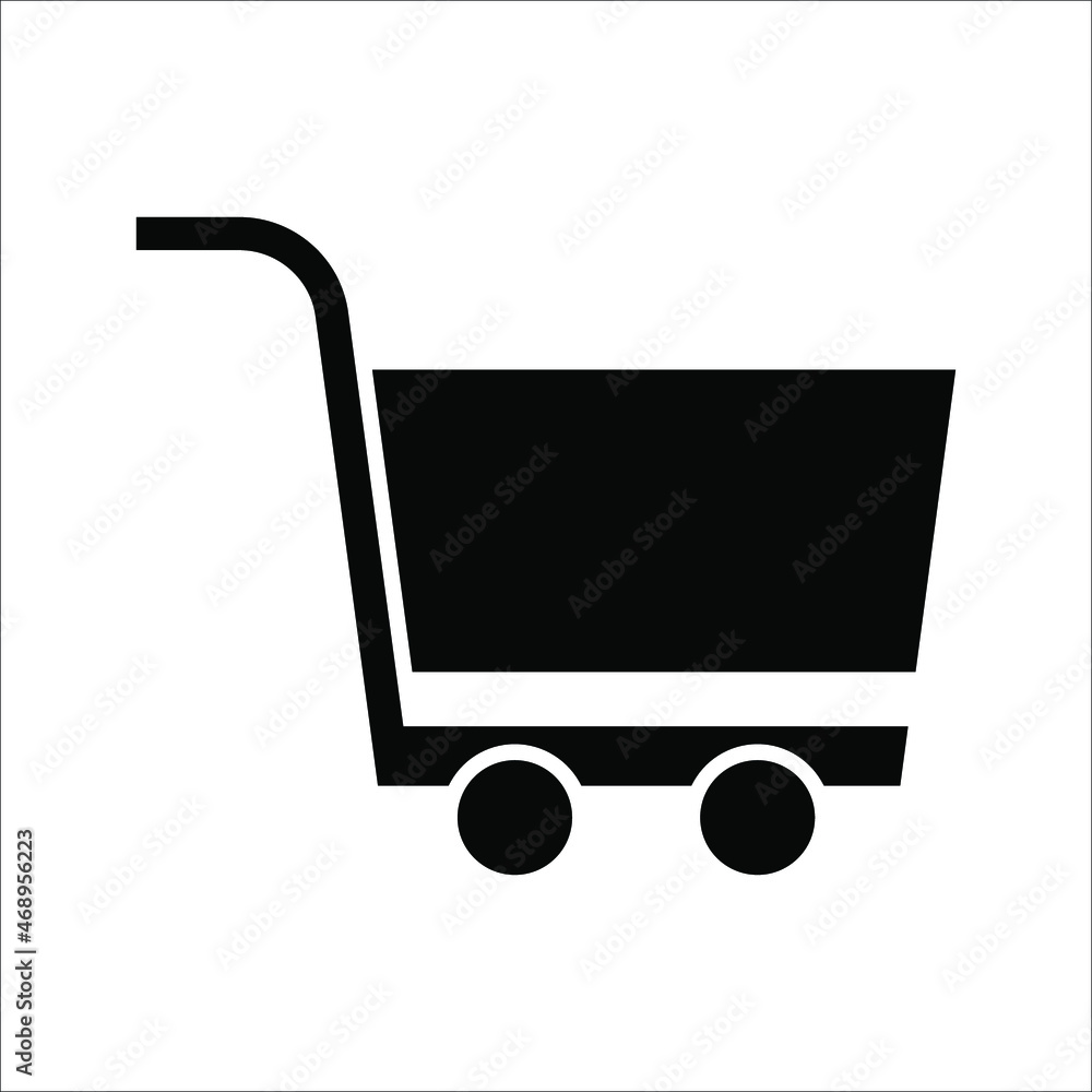Shopping Cart Icon, flat design best vector illustration on white background Shopping Cart Icon, flat design best vector illustration on white background