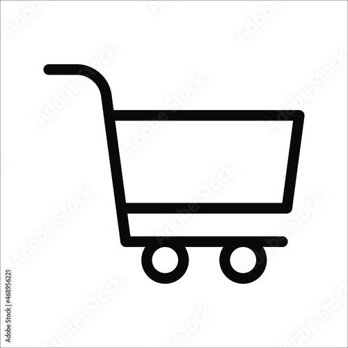 Shopping Cart Icon, flat design best vector illustration on white background