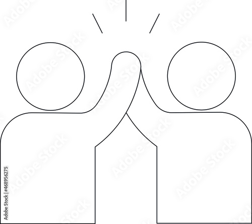 friendship icon high five and couple