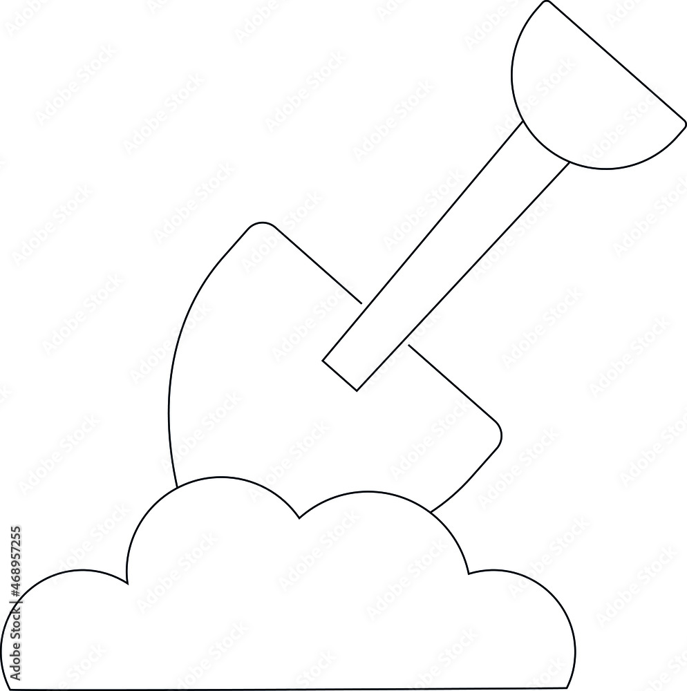 farming icon shovel and garden