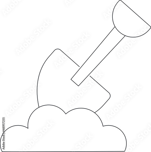 farming icon shovel and garden