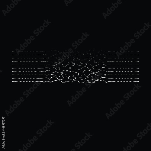 Abstract flow lines background . From order to chaos .Fluid wavy shape .Striped linear pattern . Music sound wave . Vector illustration