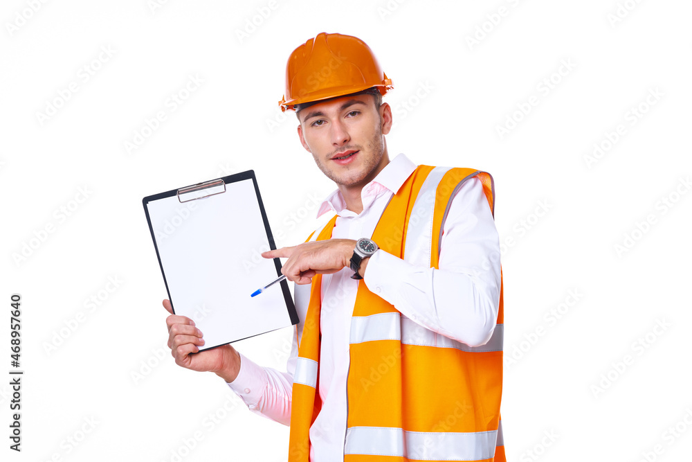 Engineer with documents working form of professionals Engineer with documents working form of professionals
