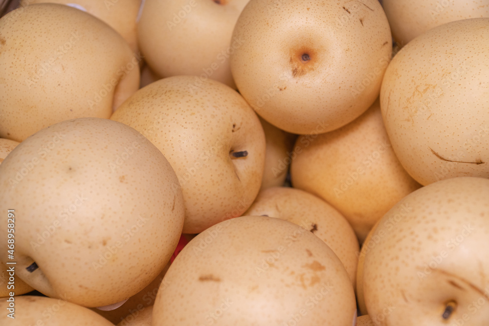 fresh juicy and sweet white apples in the market fresh juicy and sweet white apples in the market