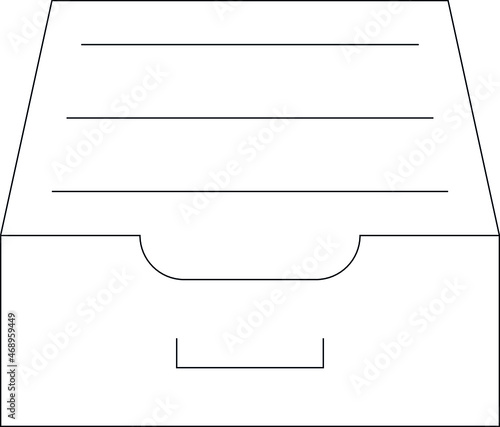 global market economics icon drawer and cabinet