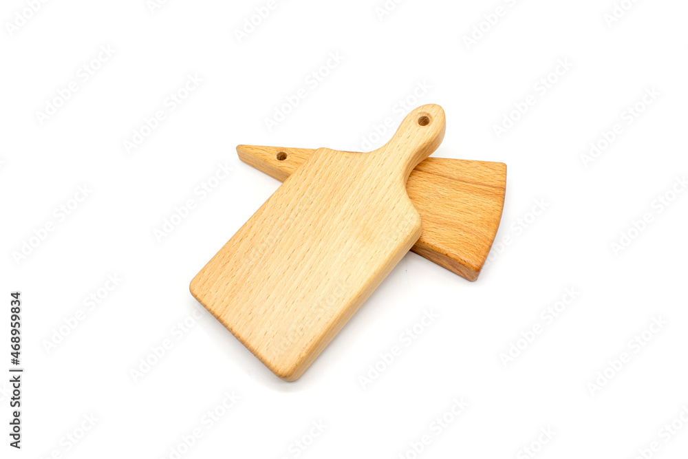 Isolated photos of cutting kitchen boards