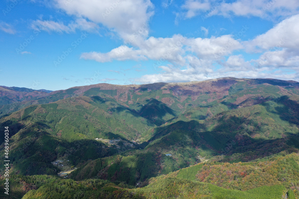 Obraz premium 高知県津野町 秋の天狗高原の風景