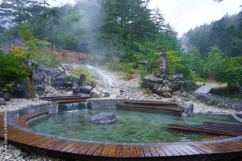 Yubatake, Hot Water Field, of Kusatsu Onsen in Gunma, Japan - 日本 群馬県 草津温泉 photo