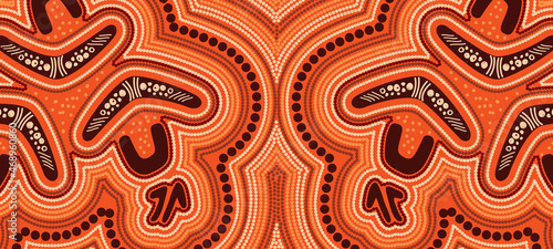 Boomerang aboriginal artwork background
