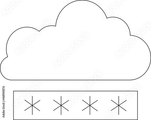 cloud computing icon internet and protection