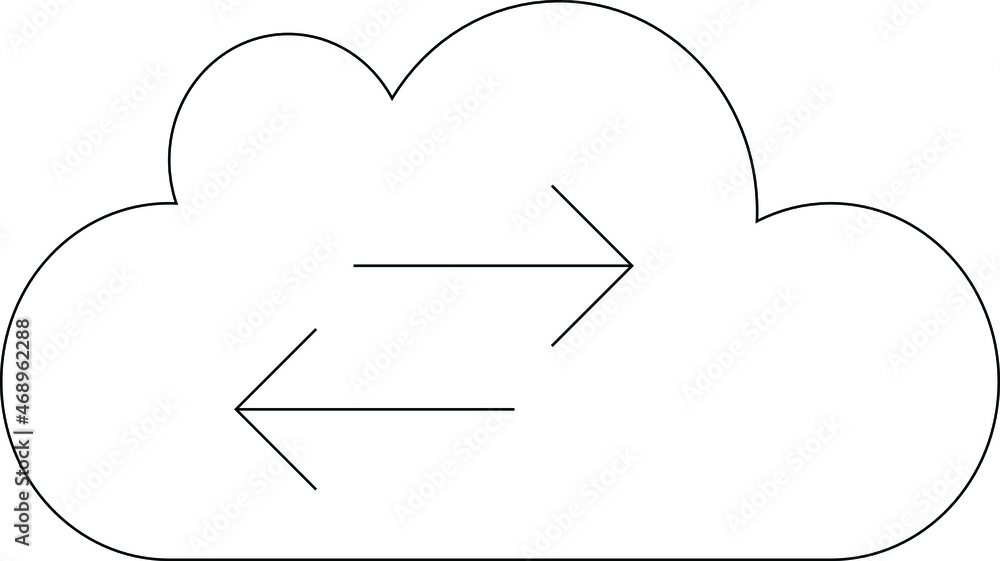 cloud computing icon arrows and send cloud computing icon arrows and send