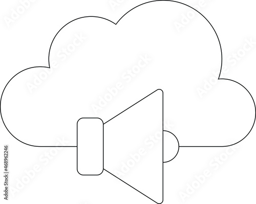 cloud computing icon audio and sound