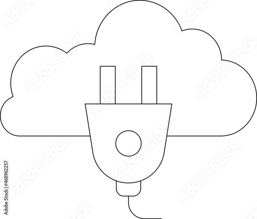 cloud computing icon internet and plugin