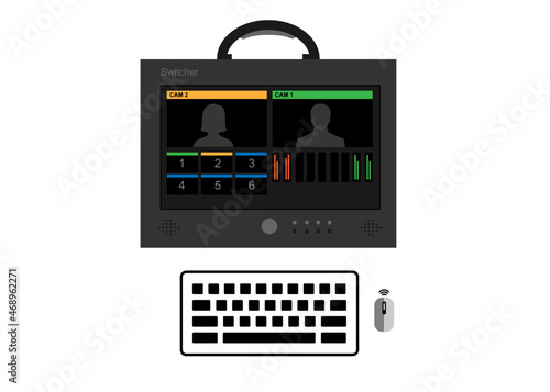 Compact and portable all-in-one live production switcher. Video Switcher for outdoor broadcasting and Live Streaming.