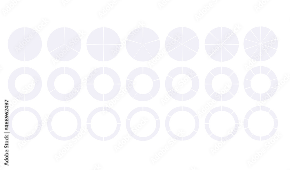 Pie chart set. vector illustration Pie chart set. vector illustration