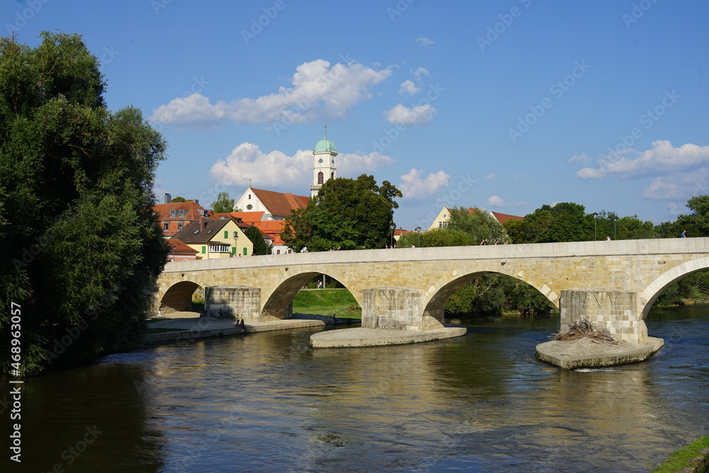 Die Steinerne Brücke in Regensburg, UNESCO-Welterbe-Stätte