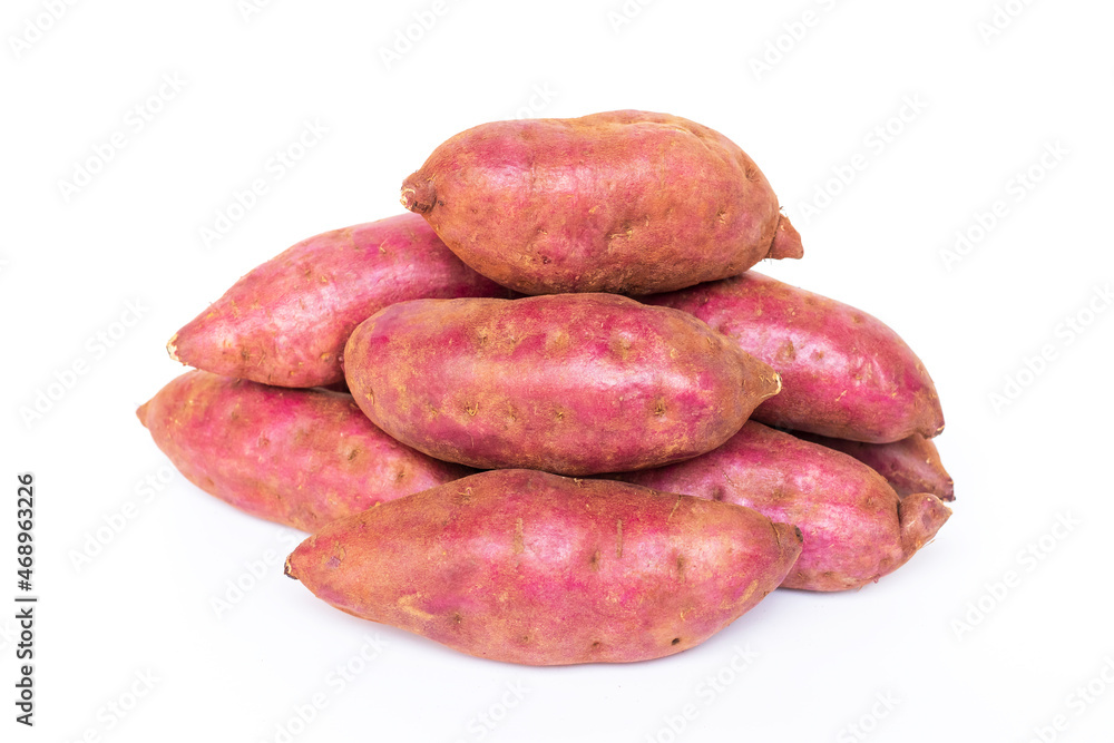 Purple potato isolated on white background. Purple potato isolated on white background.