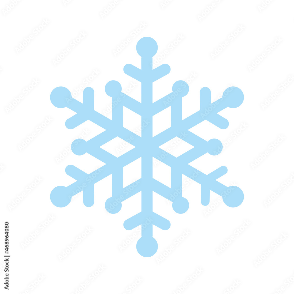 Snowflake icon, vector snow symbol isolated on white background Snowflake icon, vector snow symbol isolated on white background