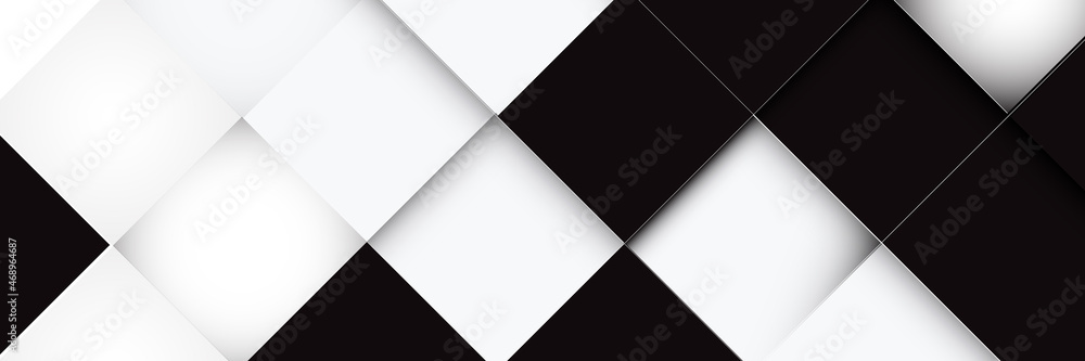 Abstract white, black, and grey square shape with banner, posters, cards, headers, website background. Vector illustration Abstract white, black, and grey square shape with banner, posters, cards, headers, website background. Vector illustration