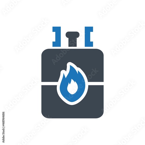Gas Cylinder Icon ( vector illustration )