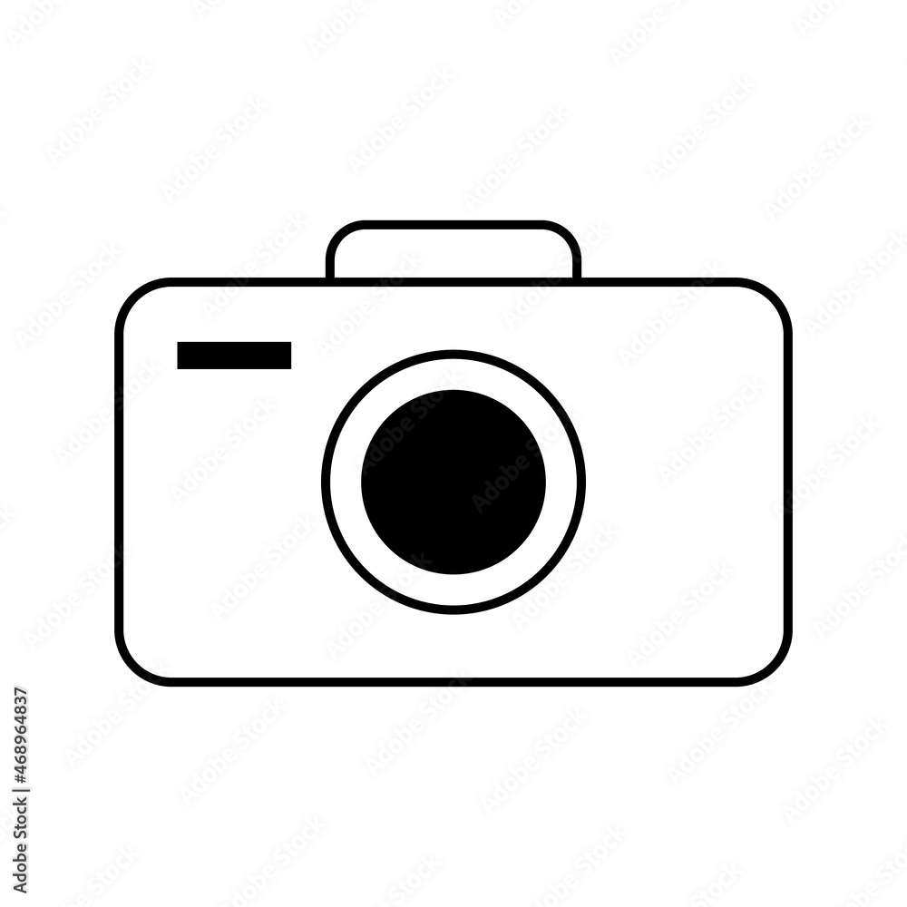Icône caméra. Plan. Symbole. Illustration vectorielle. Icône caméra. Plan. Symbole. Illustration vectorielle.