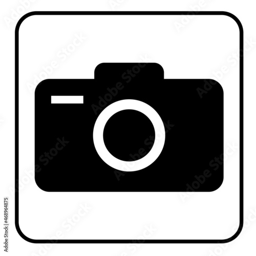Icône caméra. Symbole. Illustration vectorielle.