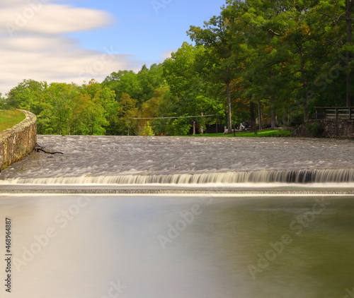 A color image of the spillway at Whipple Dam State Park in Huntingdon County, Pennsylvania, USA