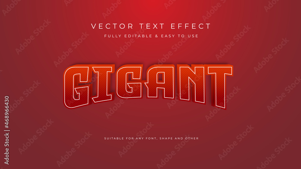 Vector text effect fully editable sport style