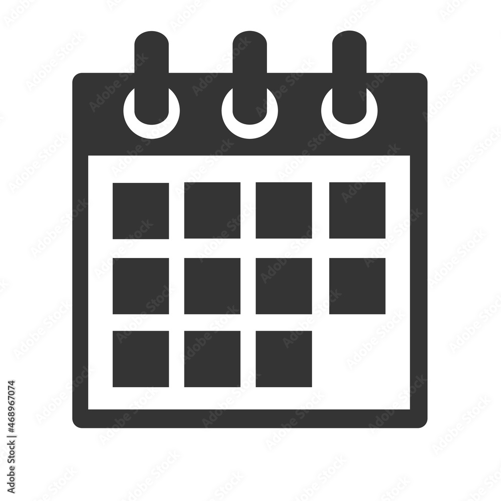 Calendrier, icône vectorielle. Icône planification. Calendrier, icône vectorielle. Icône planification.