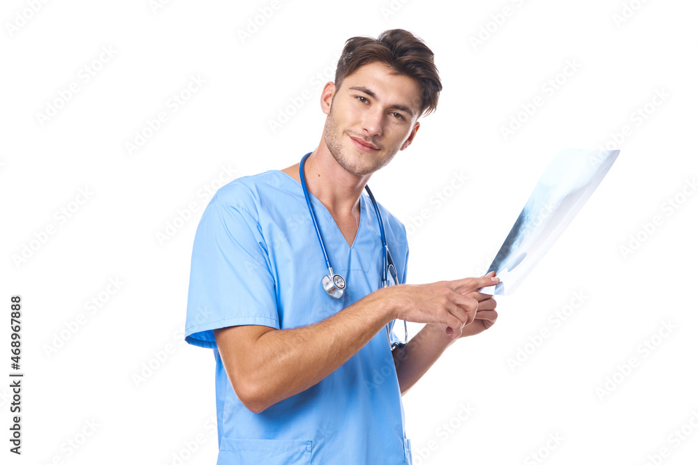 radiologist patient treatment hospital medicine light background radiologist patient treatment hospital medicine light background