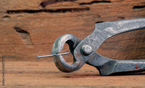 old rusty pliers