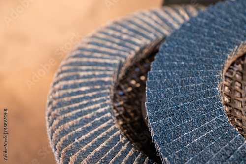 Closeup of a Grinding Flap Disc