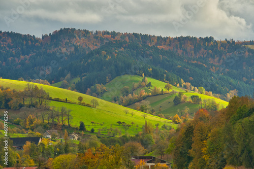 Herbst im glottertal im schwarzald