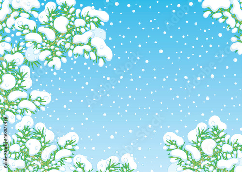 Winter background with snow...