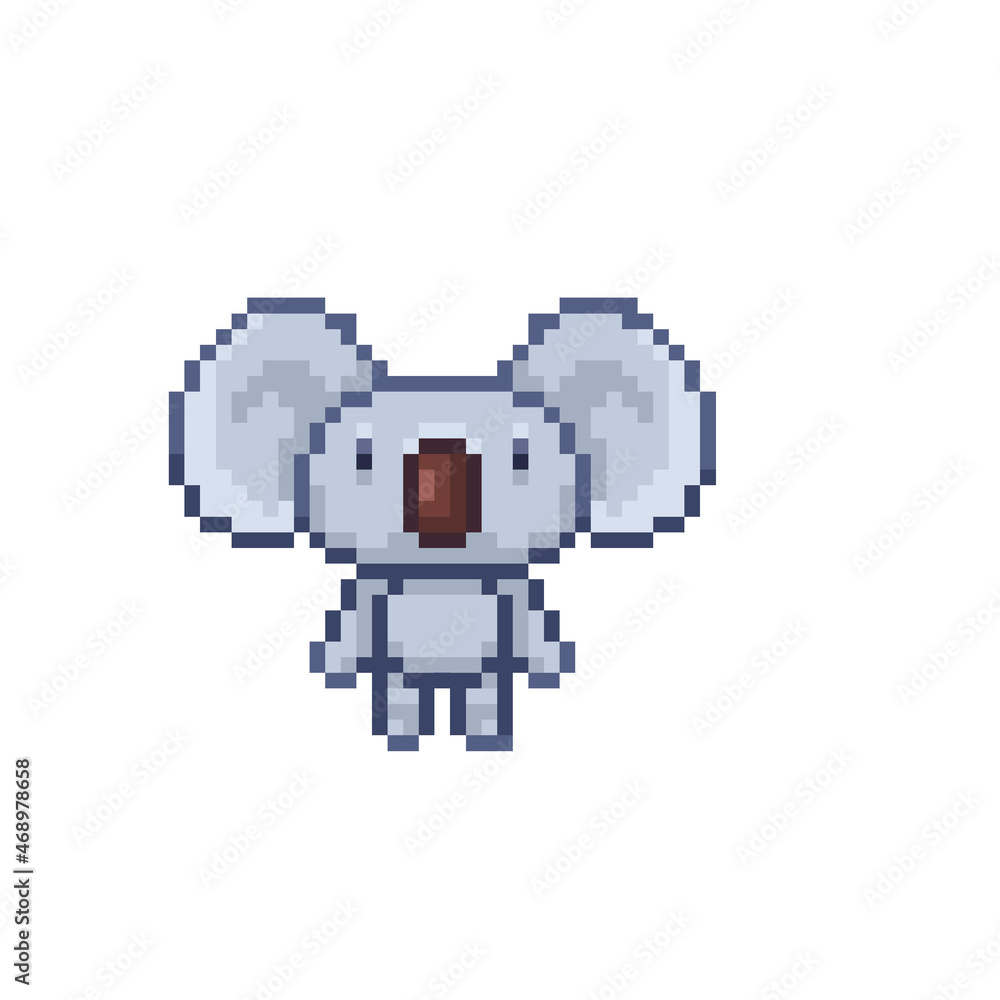 Pixel Illustration of small koala Pixel Illustration of small koala