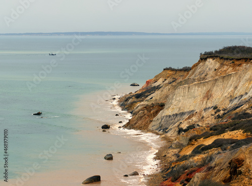 Beach on Martha's Vineyard during light storm