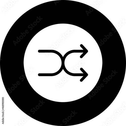 Shuffle glyph icon