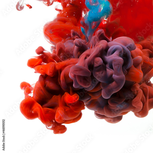 Abstract photo, Red purple ink in water