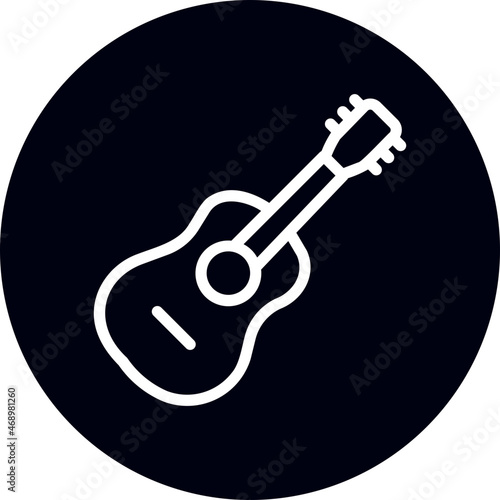 Guitar glyph icon