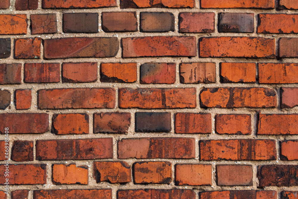 Obraz premium Orange brickwork background.