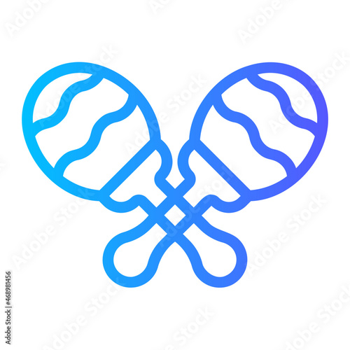 maracas gradient icon
