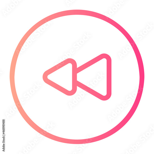 Free Download Rewind gradient icon - GFXLoad