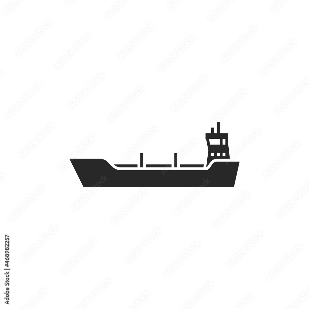 Oil tanker ship icon. fuel transportation and sea freight symbol Oil tanker ship icon. fuel transportation and sea freight symbol