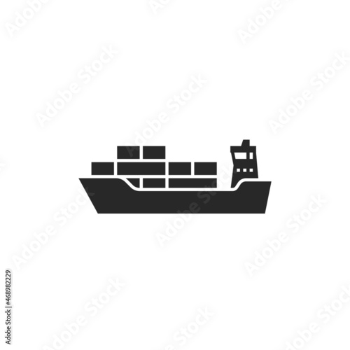 cargo ship icon. sea transportation and sea freight symbol