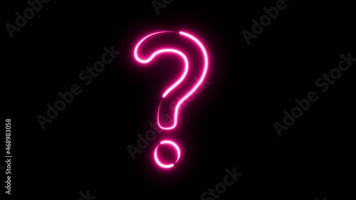 Wallpaper Mural Glowing neon question mark on alpha channel background. Torontodigital.ca