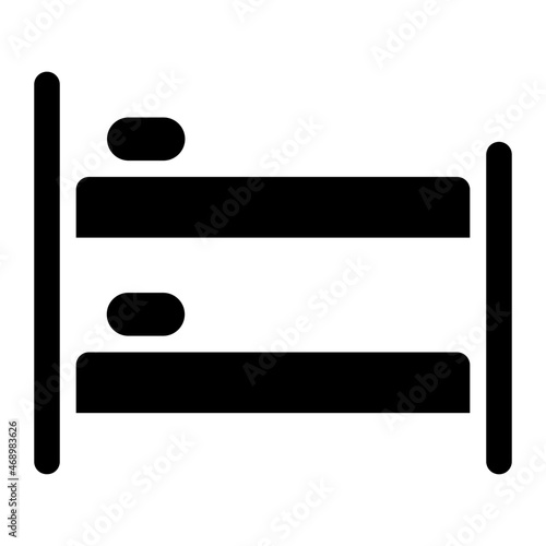 bunk bad glyph icon