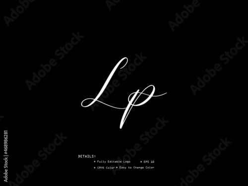 Signature LP Logo, Creative Lp l p letter logo icon image design for all kind of use