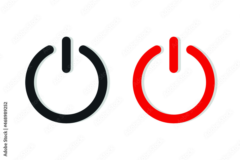 Power on off icon active button isolated on white background. EPS 10 Power on off icon active button isolated on white background. EPS 10
