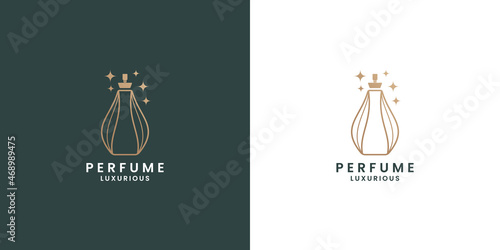 natural perfume logo design template